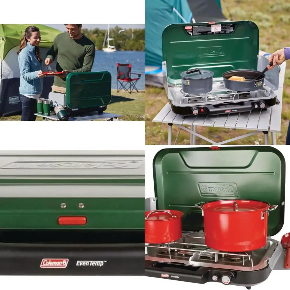 

Классическая пропановая походная плита с 3 конфорками и зажиганием InstaStart, портативная варочная панель с 3 регулируемыми горелками и мощностью 28 000 БТЕ