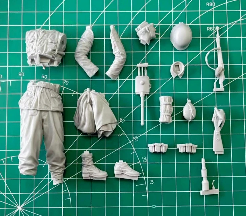 Kit de figurines en résine moulée sous pression, échelle 1/16, Poteau Ambush Battle Panzergrenadier, non assemblé et non peint