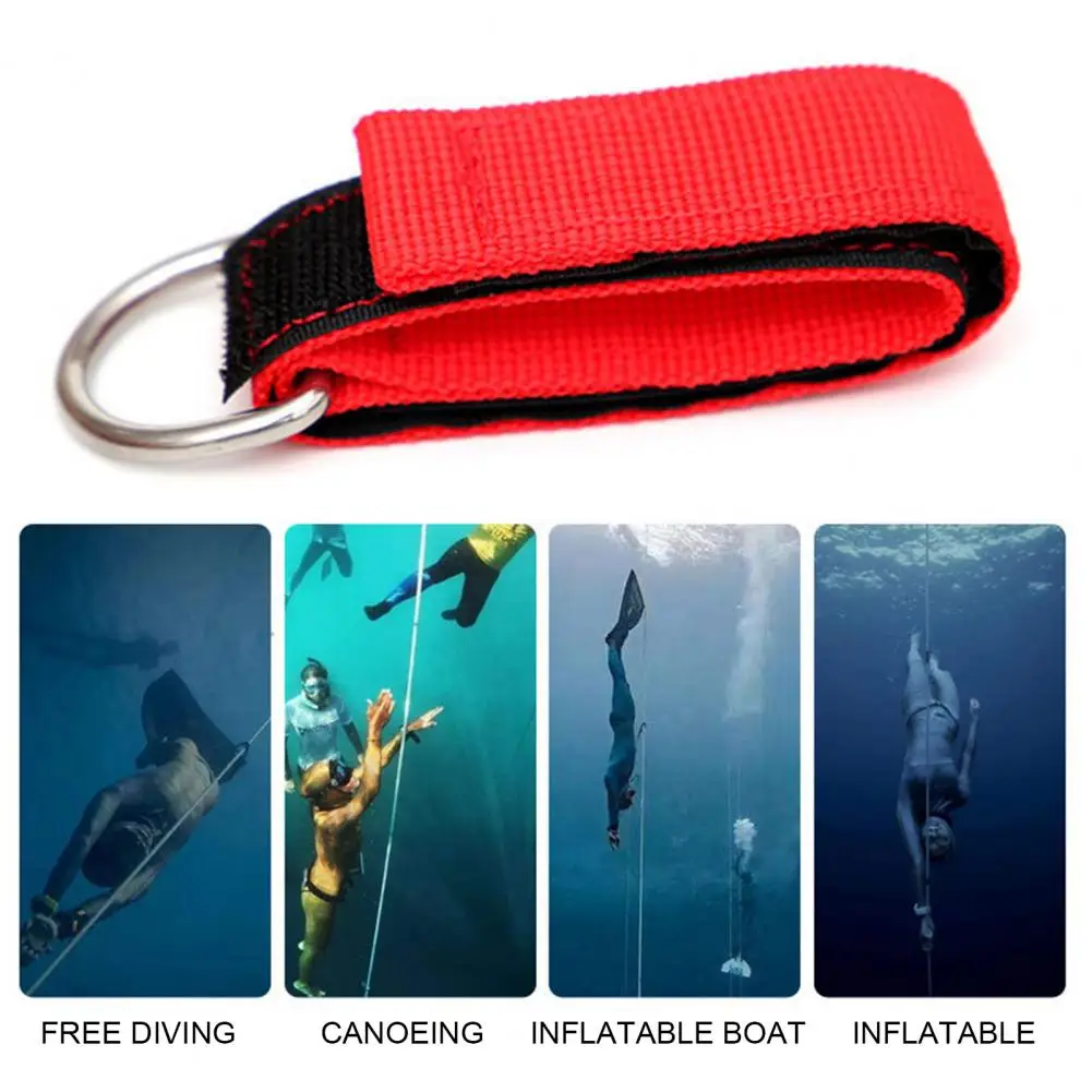 Lightweight Diving Gear Adjustable Diving Wrist Strap with Stainless Steel D-ring Durable Wristband for Dive Lights Cameras