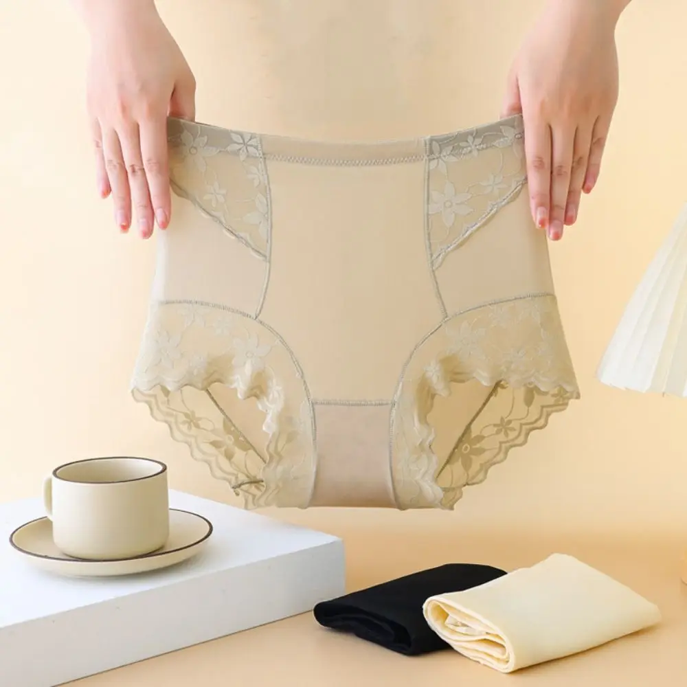 

Lace Flower Slimming Shapewear Ice Slik Shapers Tummy Control Underwear Belly Contracting High Waist Butt Lifting Panties Ladies