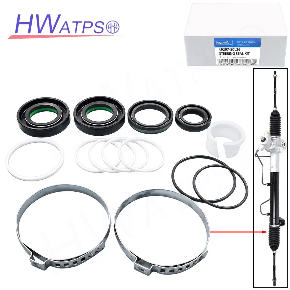 49297-50L26 Power Steering Rack Gear Gasket Seal Kit For Nissan X-Trail XTrail T30 2001-2007 2.0L 2.5L Repair Pack 49297-50L25