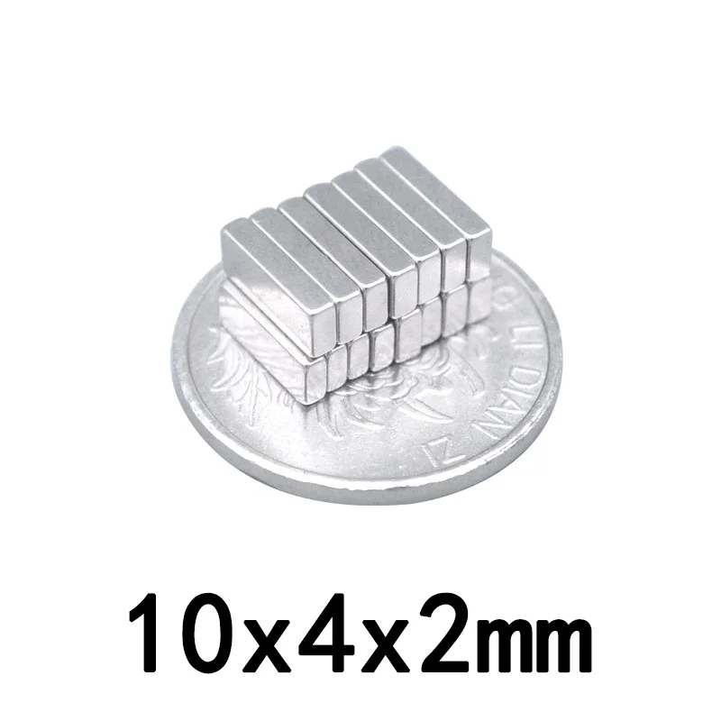 10x4x2mm Rare Earth Magnet strong N35 10mm x 4mm Block Magnets 10x4x2mm Permanent Neodymium Magnet sheet 10*4*2mm