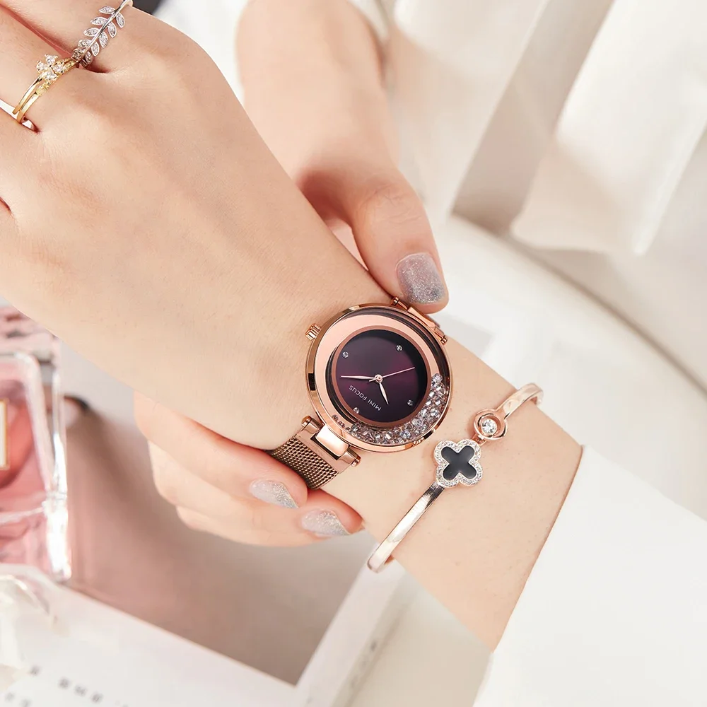 MINI FOCUS 0254 Women Watches Creative Dial Luxury Watch Woman Quartz Waterproof Women's Wristwatch Fashion Ladies Clock