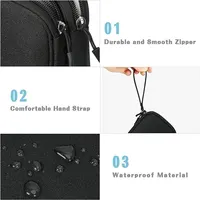 1Pc NEW Travel Organizer Bag Cable Storage Organizers Pouch Carry Case Portable Waterproof Double Layers Storage Bags Cable Cord 4