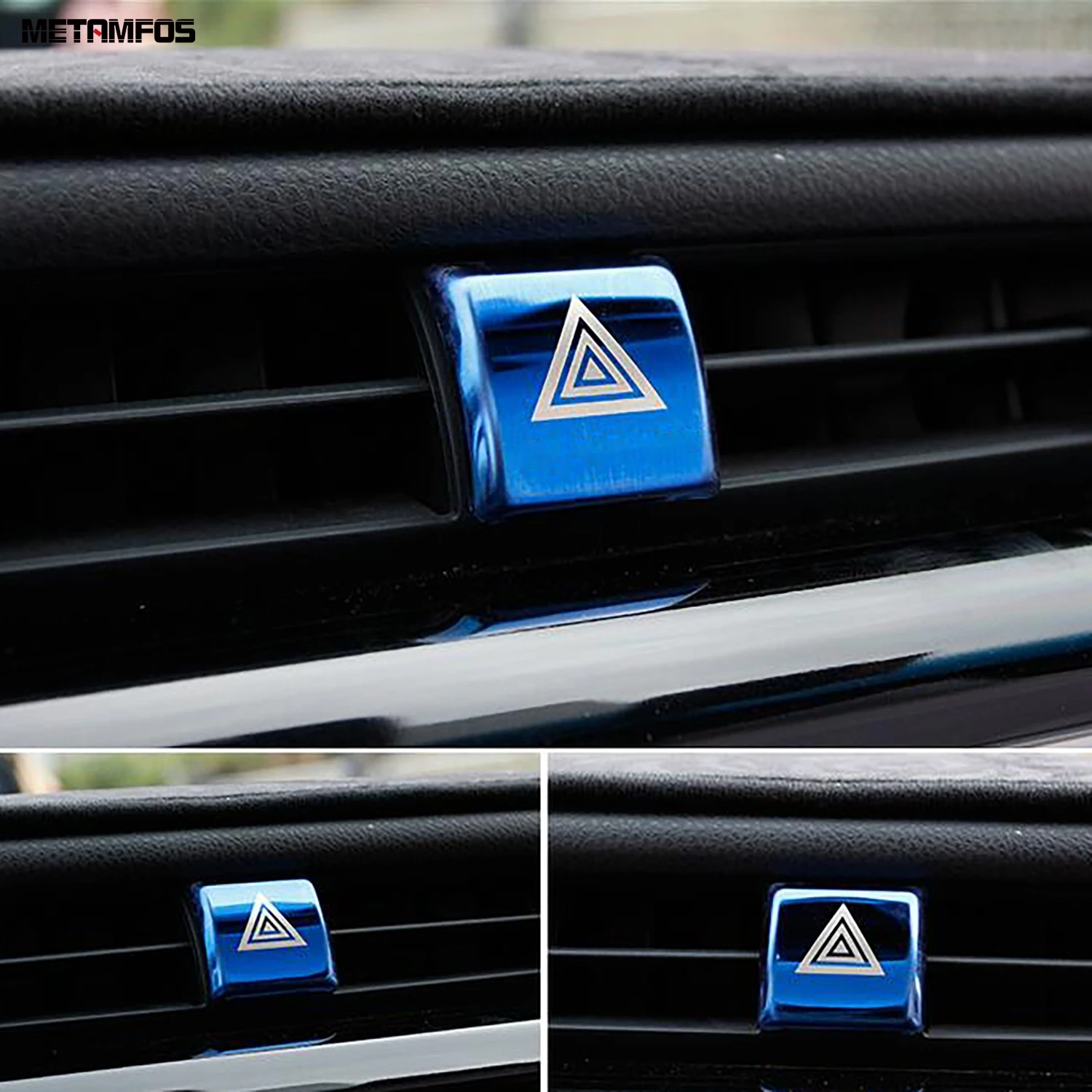 Warning Light Lamp Switch Control Button Cover Trim For Toyota Camry 2018 2019 2020 Interior Stainless Steel Car Accessories
