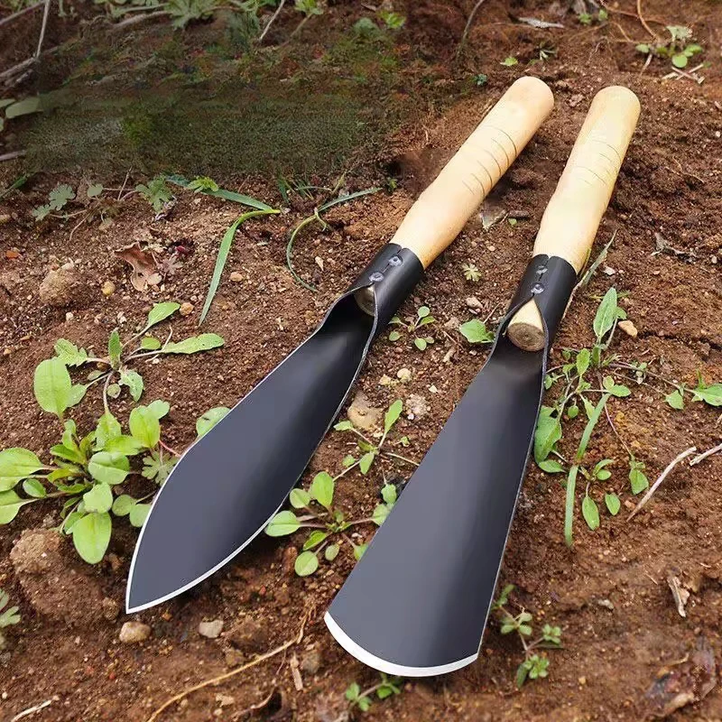 Planting flowers and vegetables, digging potherbs with a shovel, manganese steel outdoor digging artifact tools, gardeners.