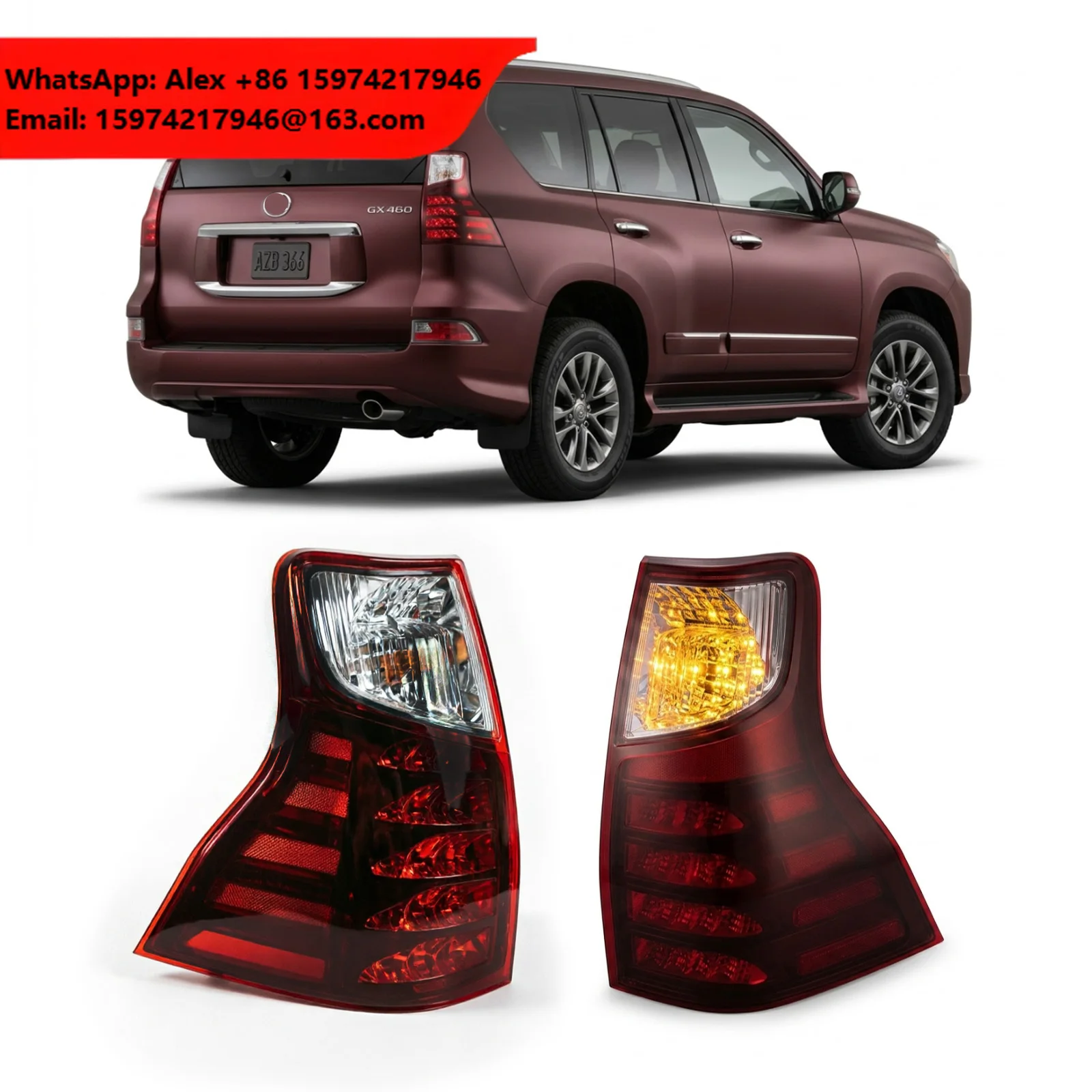 High Quality LED Tail Lamp For Lexus GX460 400(2014-2023) Rear Right RH Factory Direct Auto Body Parts OE 8156160B11 8156160B13