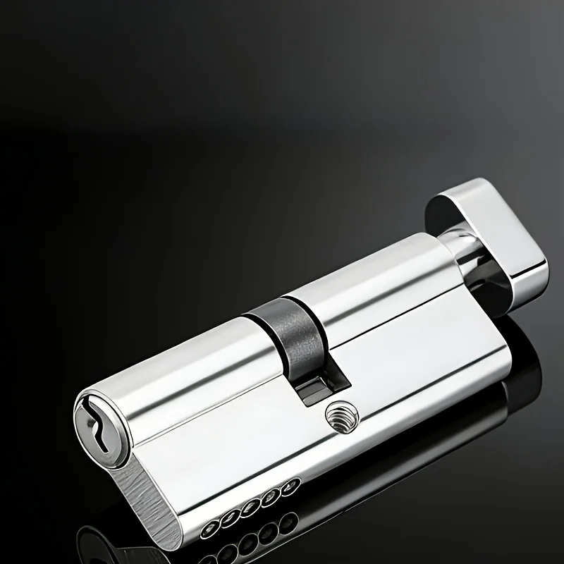 1Pc Door Handle Lock Cylinder, Comes with 3 Keys, Brushed Surface Finish, Safe and Reliable, Durable, Size 70mm/ 2.76 Inch; Metal Door Handle Lock Cylinder, Door Lock Replacement Parts, Suitable for Household Door Locks, Upgraded Anti-Theft Performance view 5