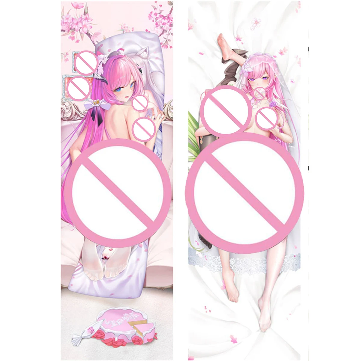 

Mobius Dakimakura Cover Anime Girl Elysia Adult Otaku Long Life Size Hugging Equal Full Body Pillow Case DIY Customized
