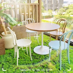 1/6 Doll House Model Furniture Accessories PVC Wood Coffee Tables and Chairs Bjd Ob11 Gsc Blyth Soldier Lol Dollhouse Miniatures