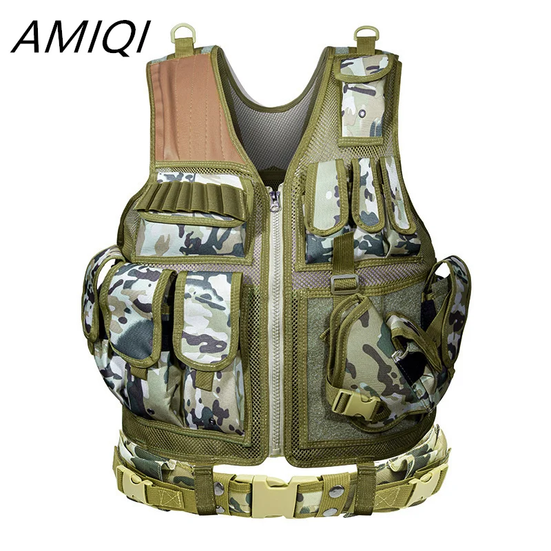 

AMIQI Vest Armor Vests Mens Vest Adjustable Armor Outdoor CS Training Vest Airsof