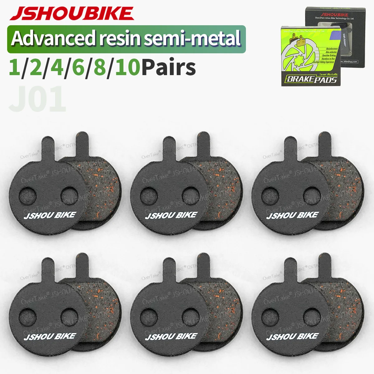 

JSHOUBIKE Semi-metal Bicycle brake pads Advanced semimetal for JAK-5,B777,M188/208/288/308/318,YE113/600