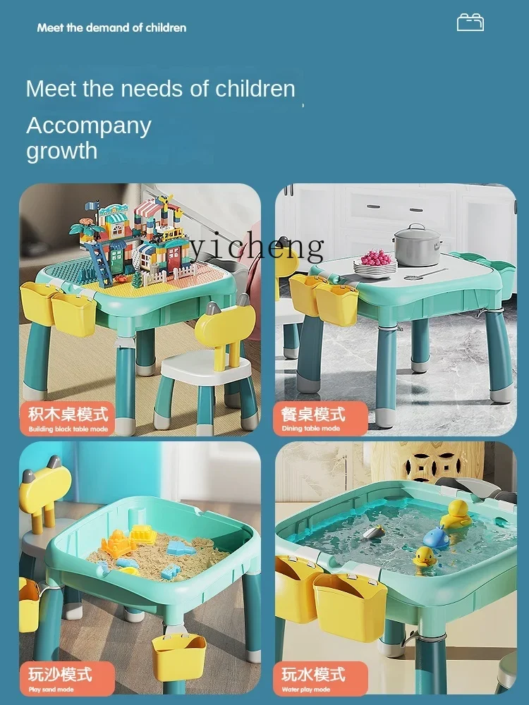 Table de blocs de construction multifonctionnelle XL pour enfants, planche à dessin pour garçons et filles, Puzzle assemblé, Table jouet pour enfants de 3 à 6 ans