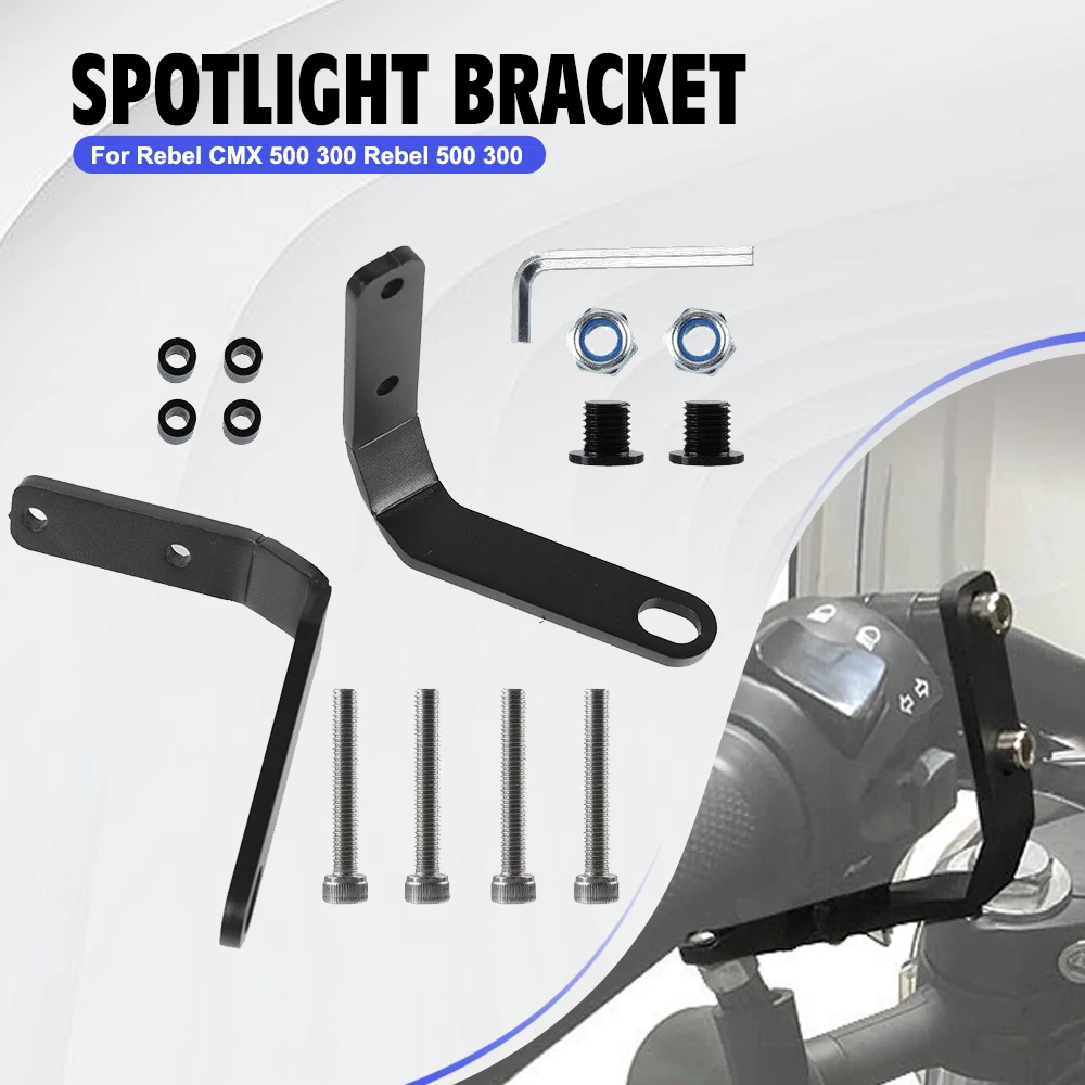 

Spotlight Move Down Bracket For HONDA Rebel CMX 500 300 Rebel 500 300 Motorcycle Handlebar Rear View Side Mirror Bracket