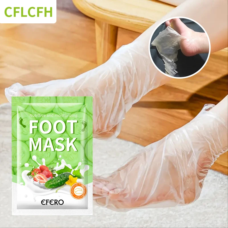 

Exfoliating Foot Mask Moisturizing Spa Pedicure Socks Anti Drying Cracking Heel Peeling Dead Skin Remover Cucumber Feet Mask