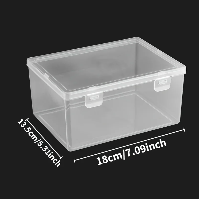 صندوق تخزين كبير من البلاستيك الشفاف - قابل للتكديس للوازم المكتبية/الملفات، مثالي للمنزل/المدرسة/المكتب، تصميم مستطيل ومرئي