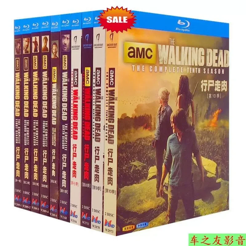 Blu-ray High Definition American Drama The Walking Dead Season 1-11 BD Disc CD Box Collection 29 Sets with Chinese and