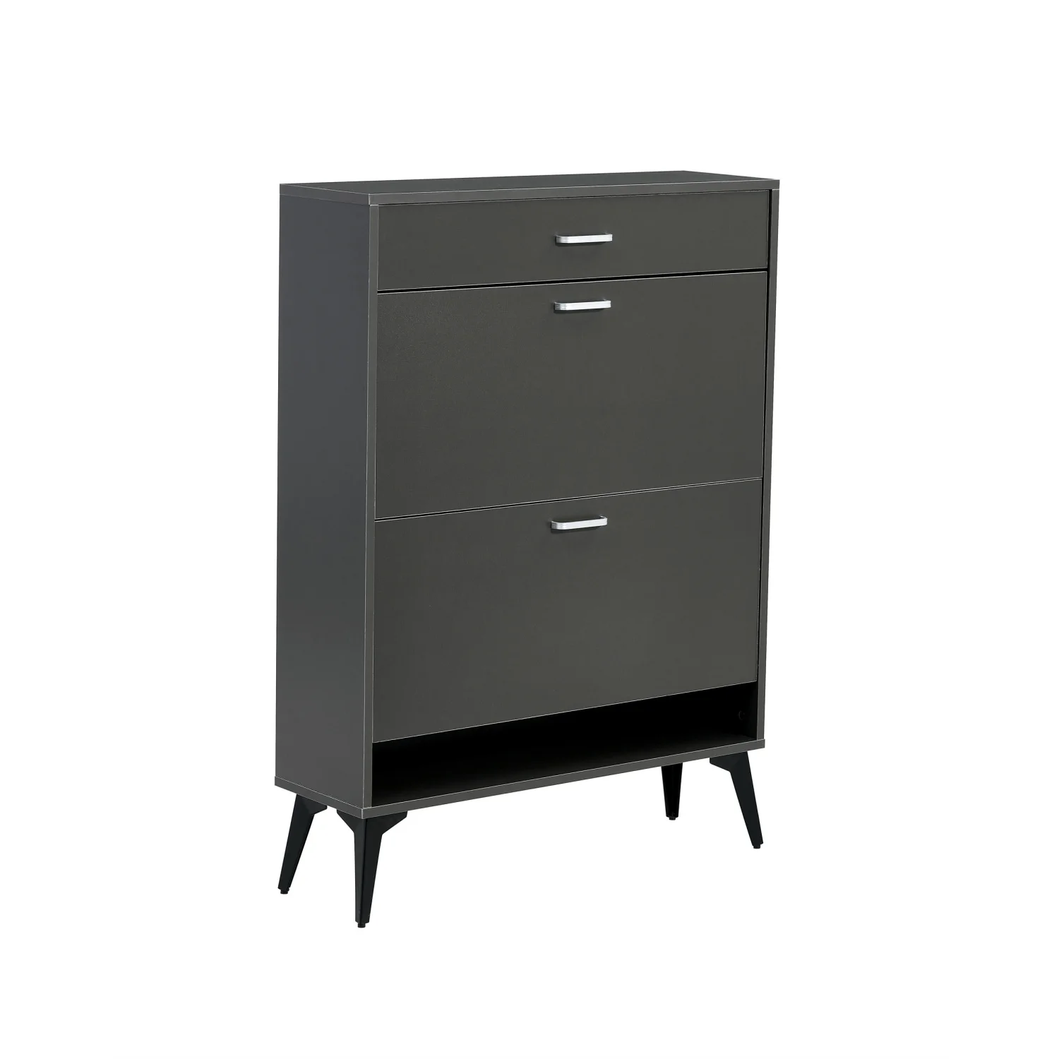 Shoe Cabinet with Shoe Storage Shelves in Grey