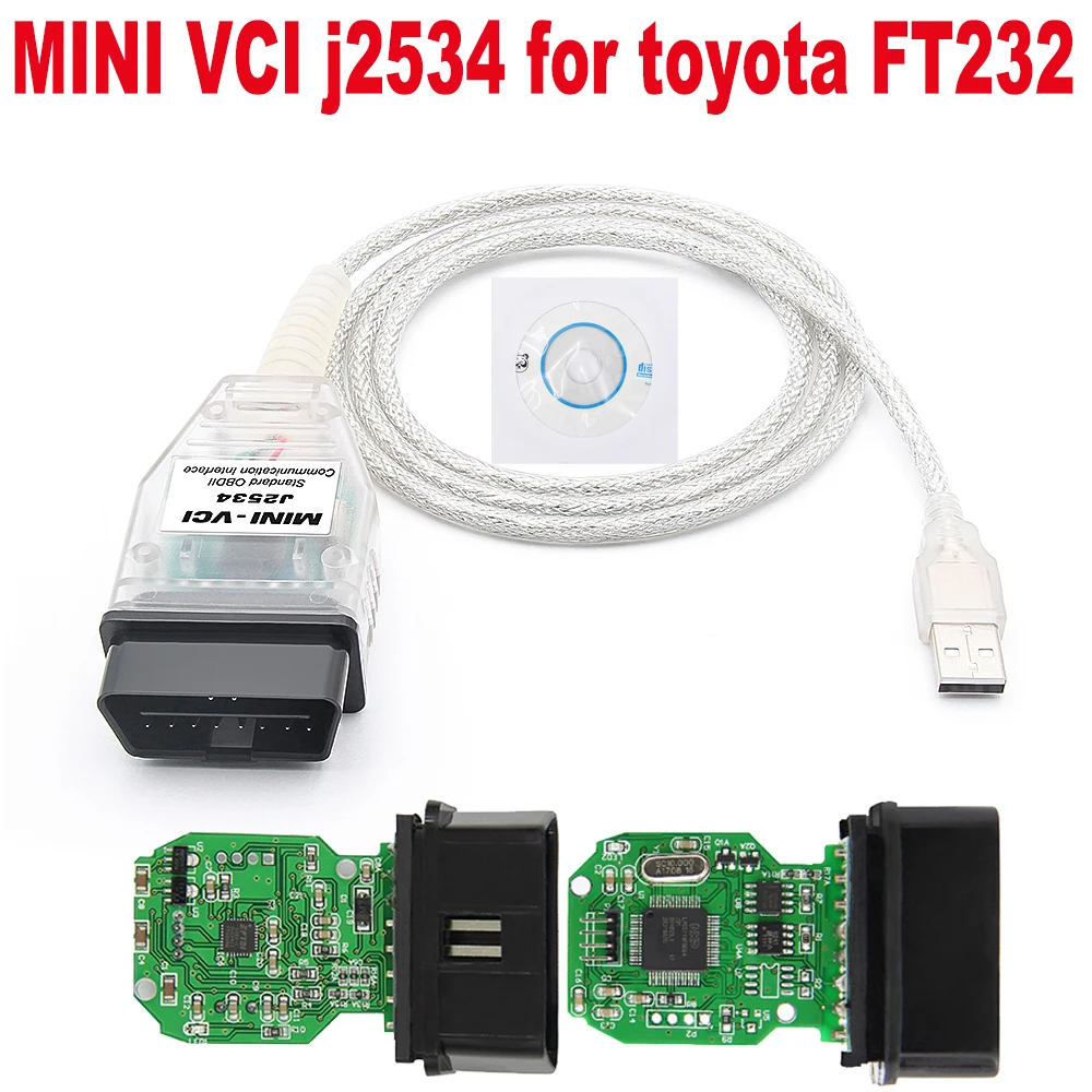 

Mini vci J2534 для Toyota TIS V18.00.008 Techstream FTDI FT232 автоматический сканер USB интерфейс OBD2 автомобильная диагностика мини-кабель OBD