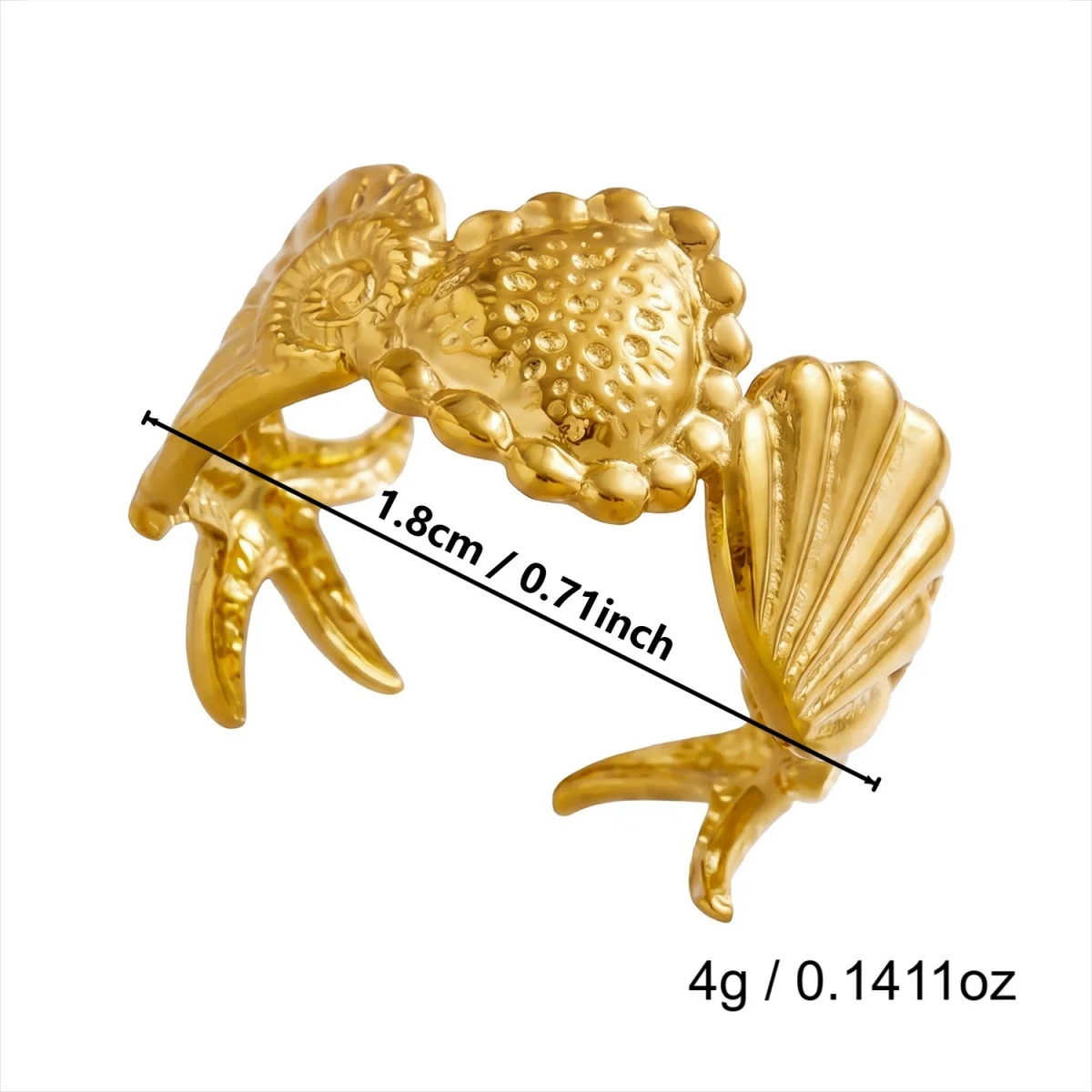 Edelstahlringe mit Muschel-, Krabben- und Blumenmotiven für Damen und Herren, Strand, Schmetterling, geometrischer Ring, Schmuck – Detail 39