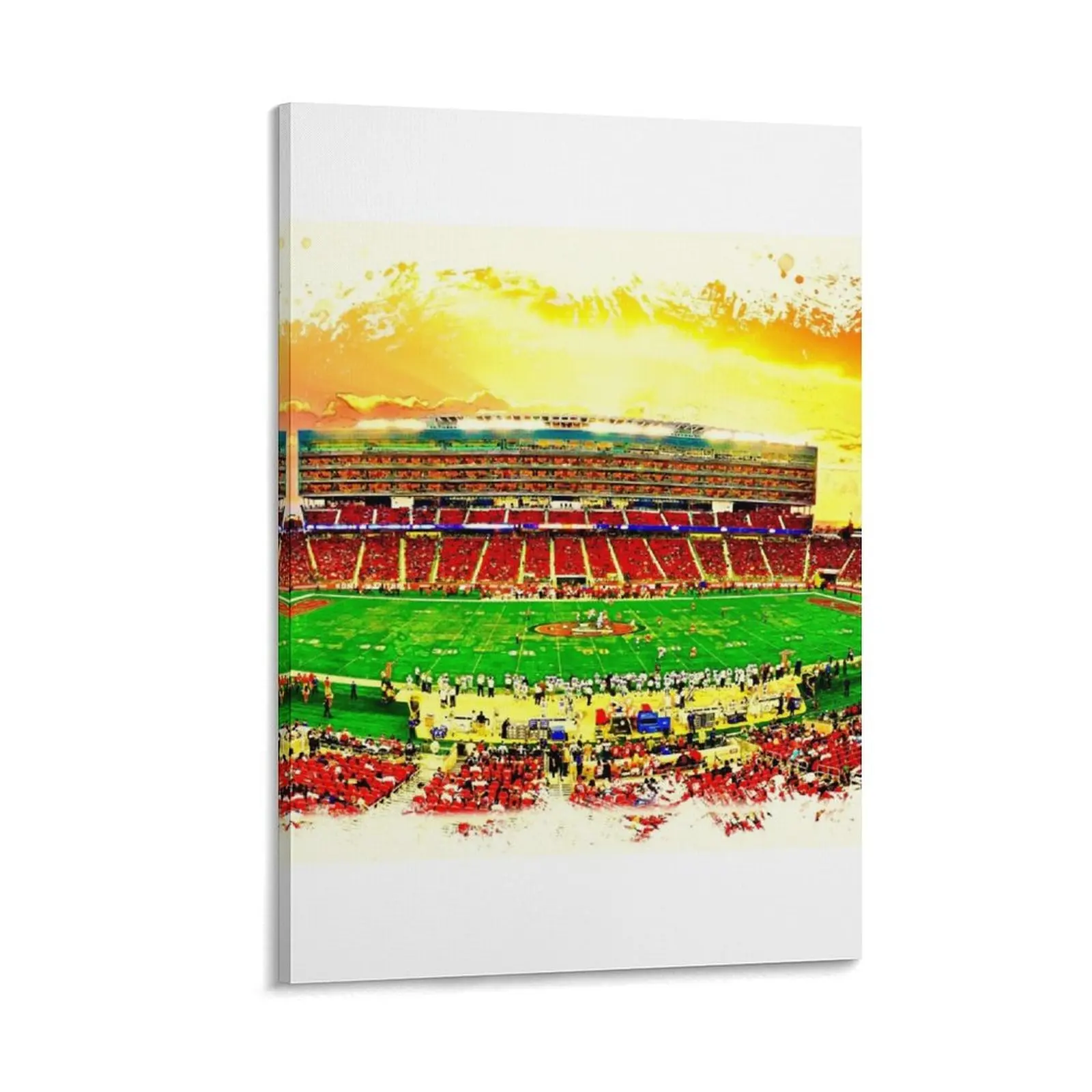 Levi's Stadium in Santa Clara, California - watercolor painting Canvas Painting bedrooms decorations Decorative picture posters