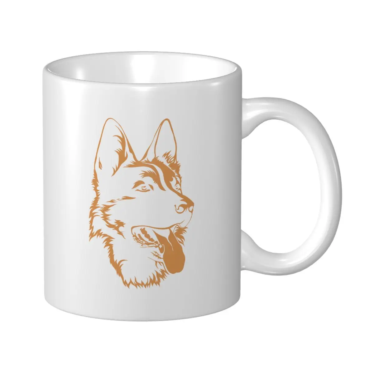 Mark Cup Mug Dog Silhouette Sitting German Shepherd Coffee Mugs Tea Milk Water Cup Travel Mugs For Office Home