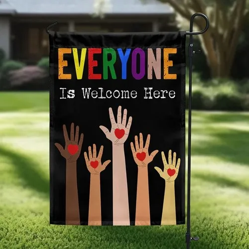 Everyone Is Welcome Here Equality Pride Flag Graden Flag XXH LLP LLX uui