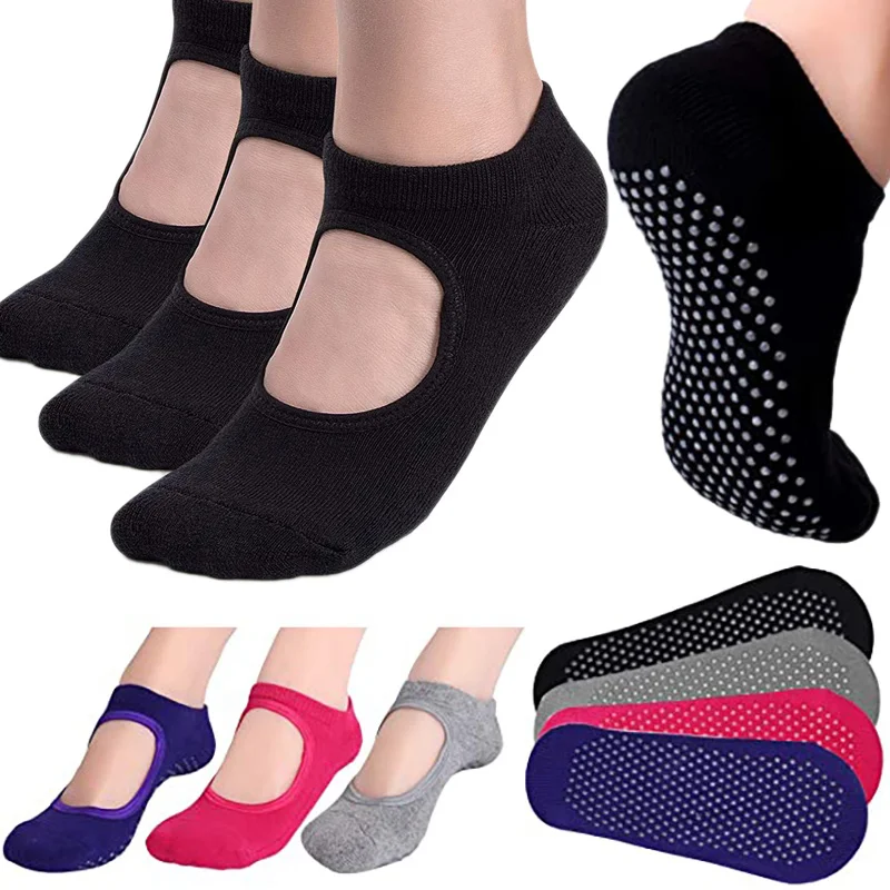 Chaussettes de Yoga coordonnantes pour femmes et hommes, entraînement Pilates, Pure Barre, danse de ballet, chaussettes d'hôpital