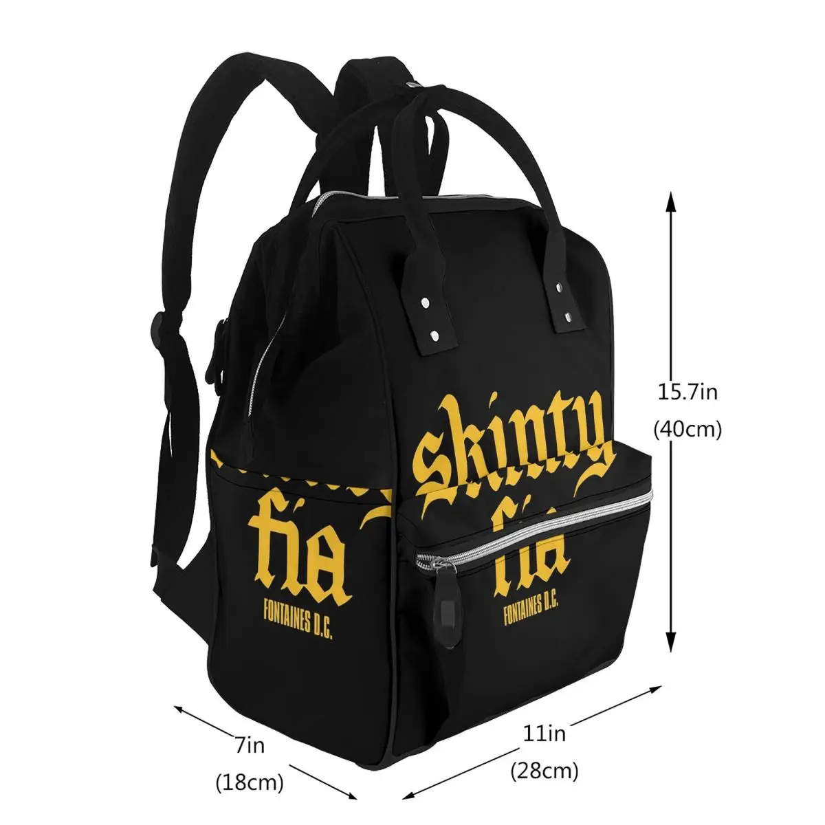 Fontaines DC Merch Skinty Fia Student Backpack School Bag Hiking Travel Daypack for Men Women Bookbag Shoulder Bags