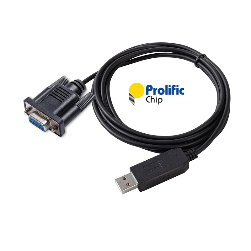 PL2303GT USB RS232 Serial to DB9 Female Converter Adapter Standard Pinout Null Modem Cable Support Windows 7 8 10 XP Android Mac