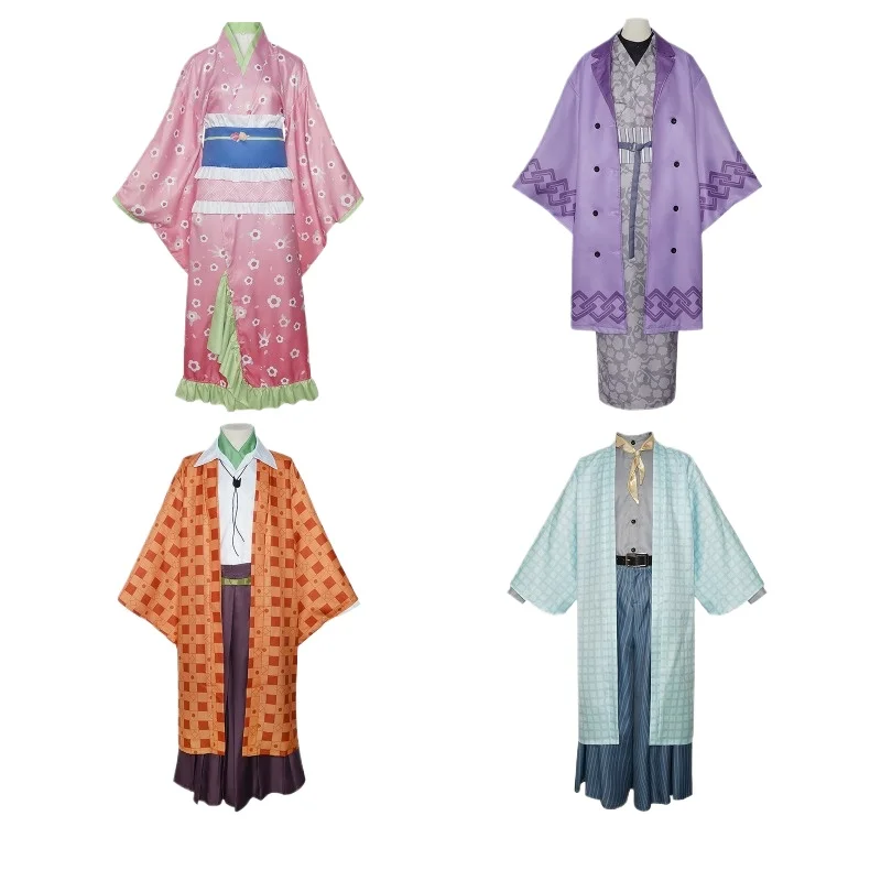 

Demon Slayer Kimetsu Cosplay Costume Shinobu Kocho Mitsuri Kanroji Tanjiro Yukata Kimono Uniform Halloween Anime Cons Stage Show