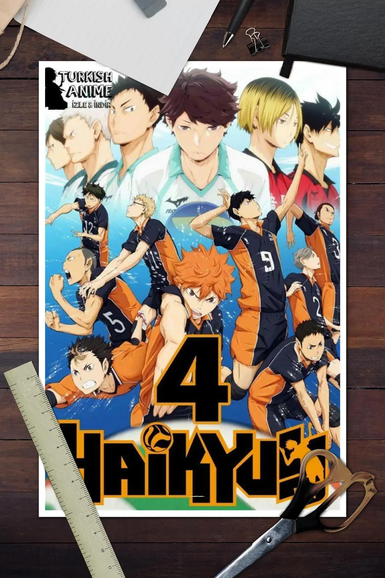 Haikyuu Karasuno Equipo de voleibol de escuela secundaria Shoyo Póster artístico en lienzo y arte de pared, familia moderna, decoración de dormitorio, carteles