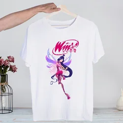 Winx Butterfly Fairy Hip Hop Streetwear Print T Shirt Harajuku TShirts Short Sleeve Fashion Casual T-Shirt Tops Tees