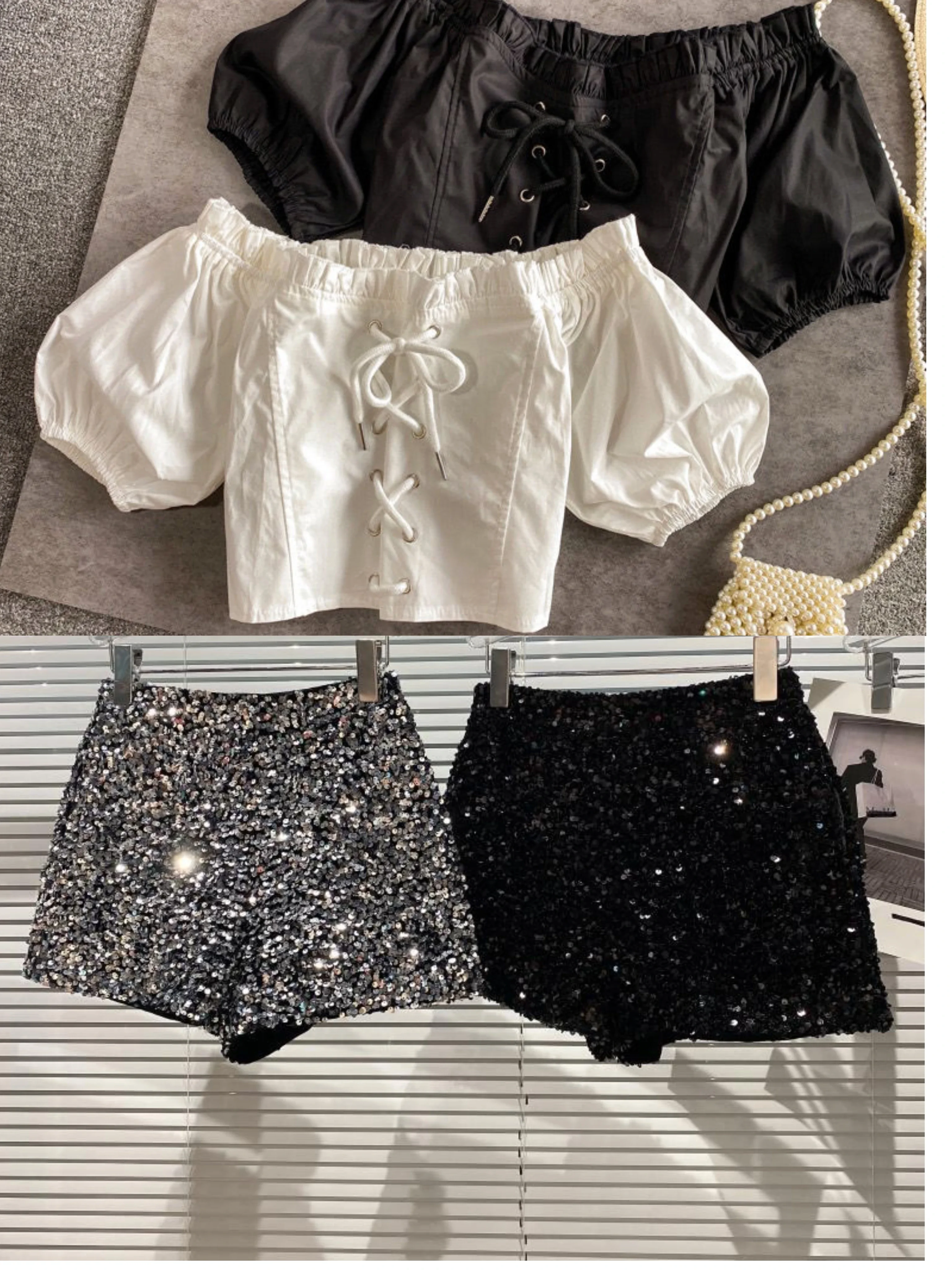 

Новые летние модные комплекты для маленьких девочек-подростков, топ + шорты с блестками, костюмы принцессы для детей от 3 до 12 лет