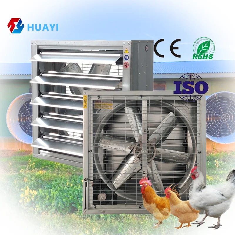 50 Inch Heavy Duty Industrial Hammer Exhaust Fan Wall Chicken Farm Cooling Fan Poultry House Heat Extractor Greenhouse Fan