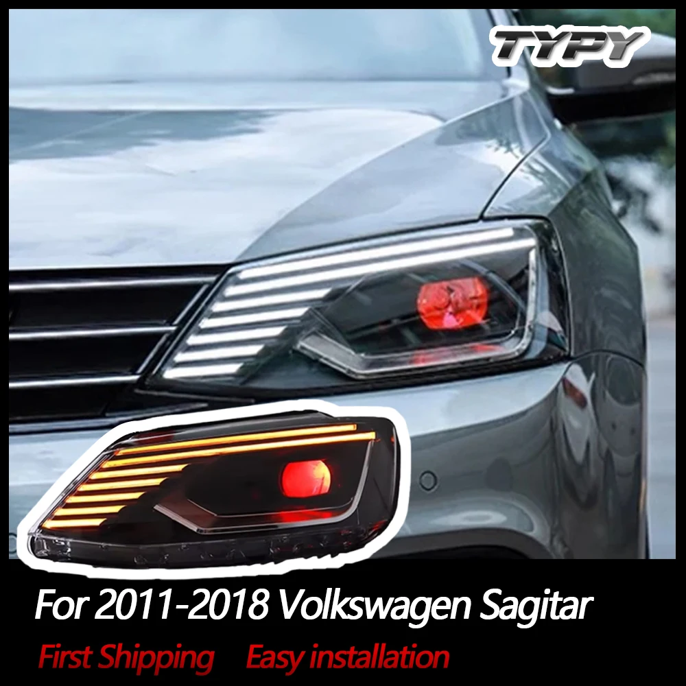 

TYPY Car Headlights For 2011-2018 Volkswagen Sagitar LED Car Lamps Daytime Running Lights Dynamic Turn Signals