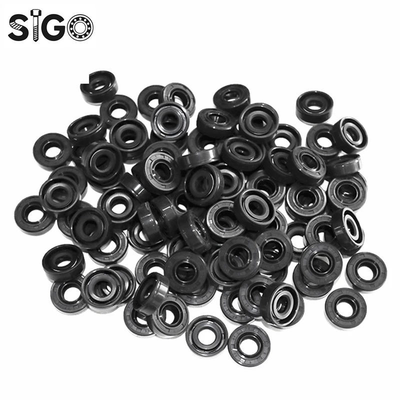 8*16*4/5/7/7.5 8x16x4/5/7/7.5 8*17*7 8x17x7 Nitrile Rubber NBR Double Lip Spring Ring TC Gasket Radial Shaft Skeleton Oil Seal