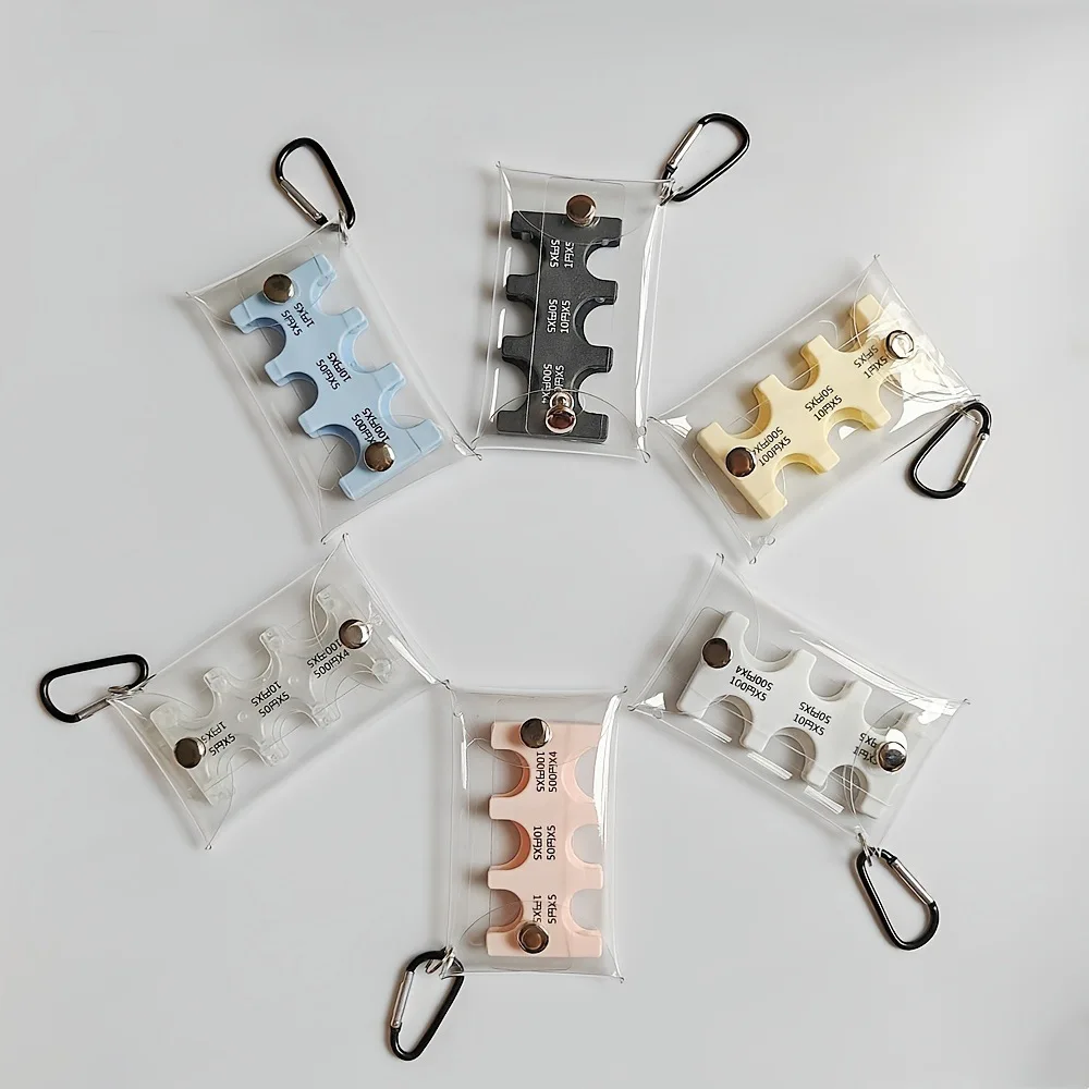 New Colourful Portable Coin Clip Organizer Small Wallet Loss Prevention Japanese Currency Sorting Travel Transparent Card Case