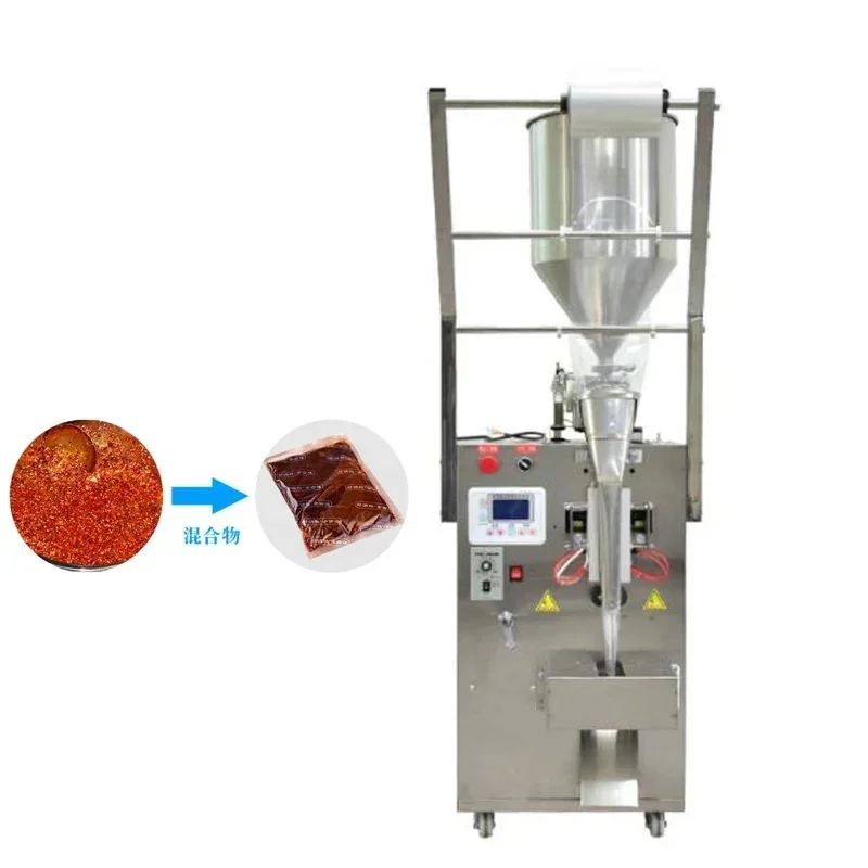 

Stainless Steel Packaging Machine For Salad Sauce Hot Pot Bottom Tomato Sauce Automatic Sealing Packing Machine