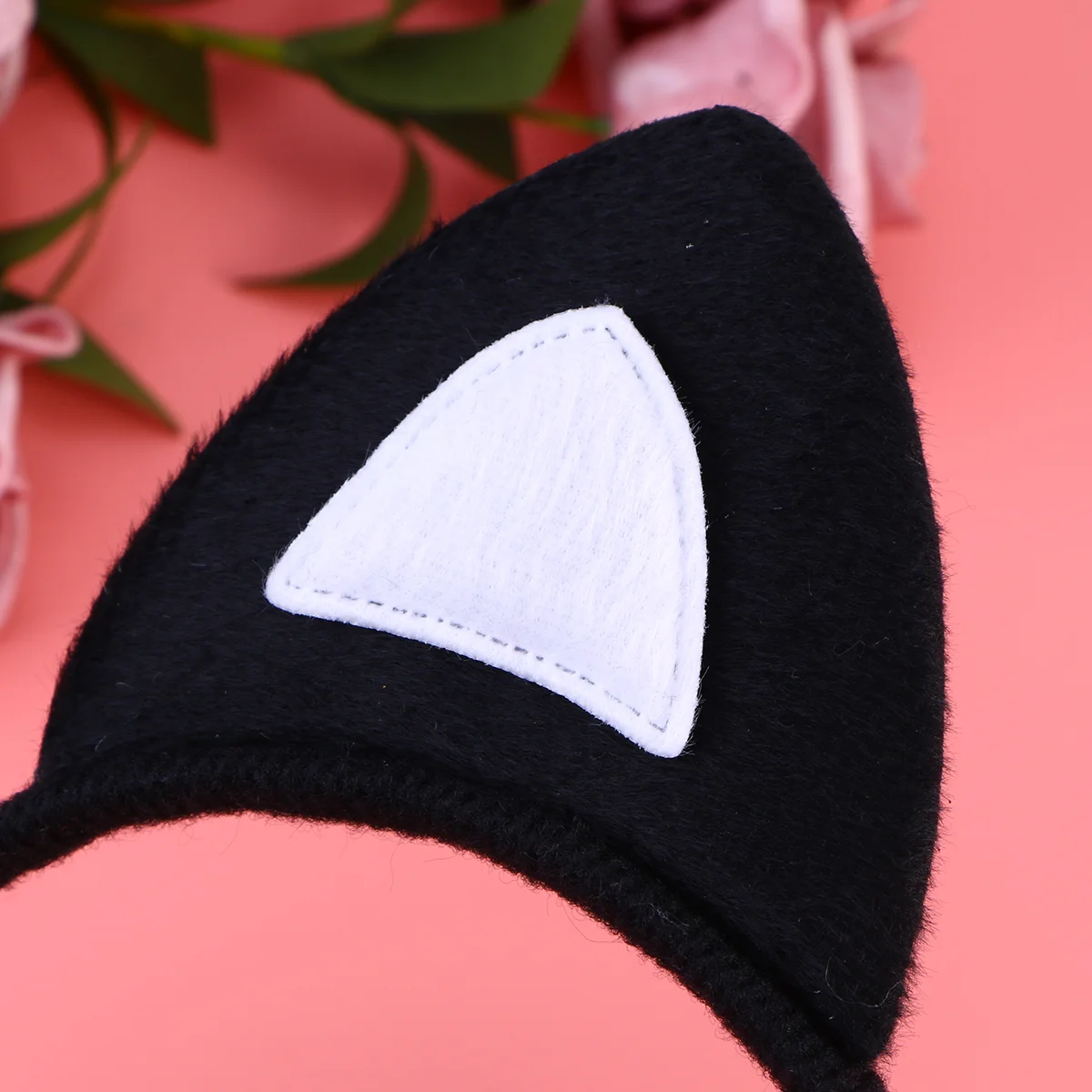 3Pcs Kids Cat Ears Headband Bow Ties Tail Set Party Cosplay Costume (Black and White) cat cosplay cat cosplay set