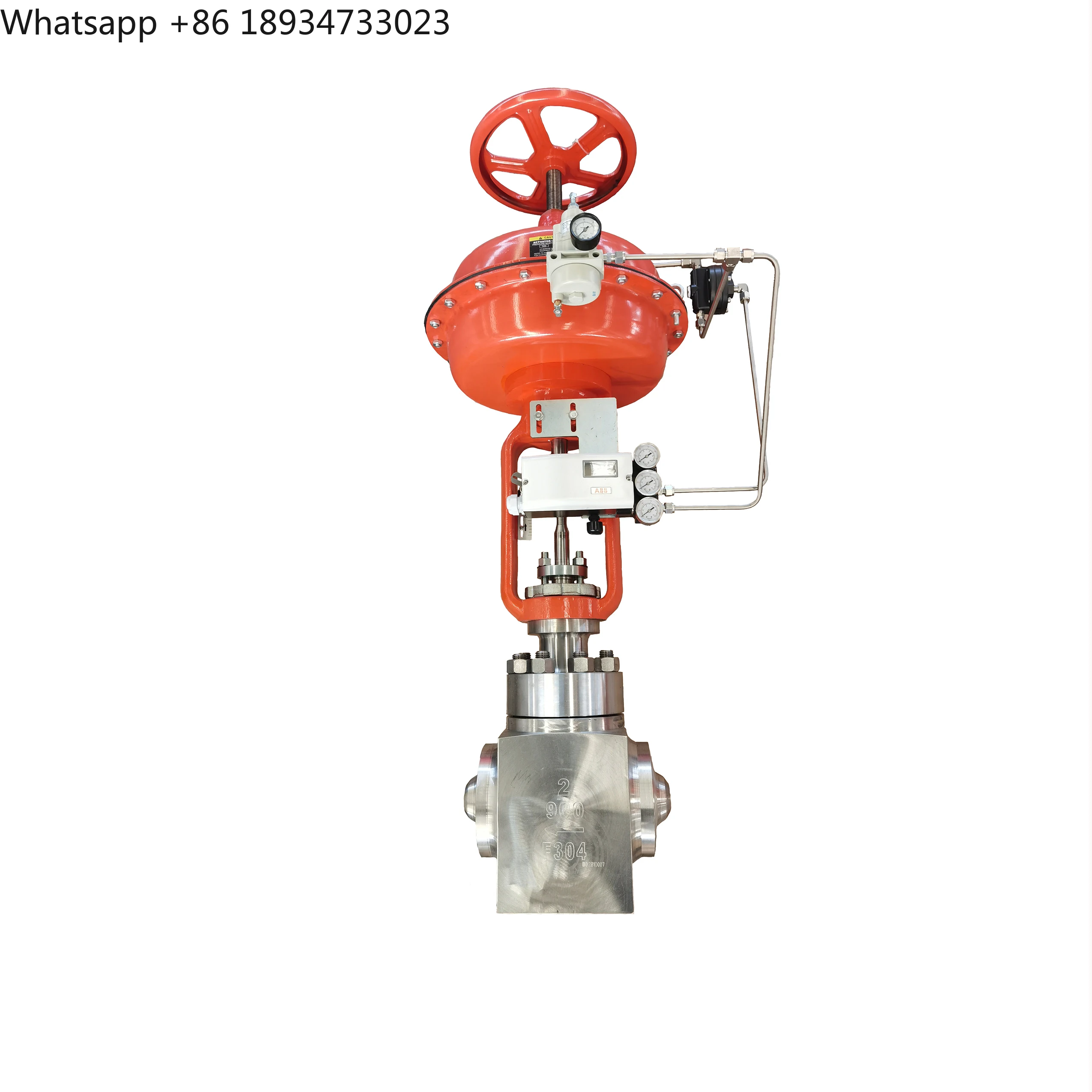 ANSI 150LB Pneumatic Control Valve Cast Steel Spring Closed Modulating Control with ANSI Flange Base Media