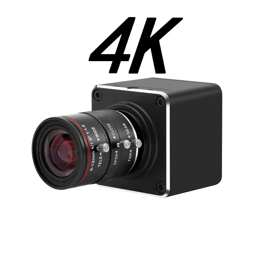 New 4K HDMI Camera 2160P30/25/24fps 1080P60/50/30/25fps 1080i60/50fps, Streaming Webcam Industry C/CS-Mount with 6-12mm Lens