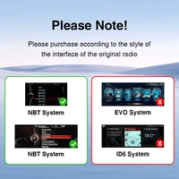Autoradio AINAVI pour BMW Série 1 2 3 4 F20 F21 F22 F23 F30 F31 F32 F33 F34 F35 F36 NBT Bluetooth sans fil Carplay Android Auto Stéréo de voiture Écran de voiture Systèmes d'infodivertissement Android Auto Systèmes intelligents sans fil pour voiture Autoradio 10,25 pouces 2