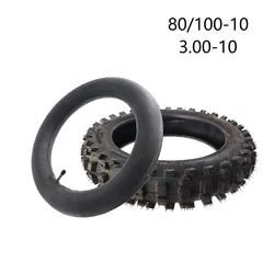 3.00-10 Tyre with Inner Tube For Motocross Racing Motorcycle Dirt Pit Bike Atomik SSR SDG GY6 Scooter 80/100-10