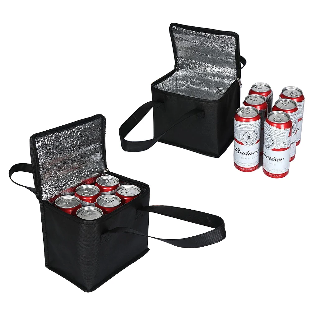 Insulated Foil Bag Large Capacity Thermal Hot Cooler Food Storage Bags for Outdoor Camping Beer Grocery Drinking Portable Box