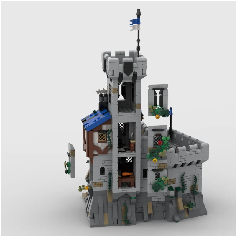 1637 elementów Moc średniowieczna architektura zamek katarski model DIY montaż klocki zabawki prezent urodzinowy dla dzieci