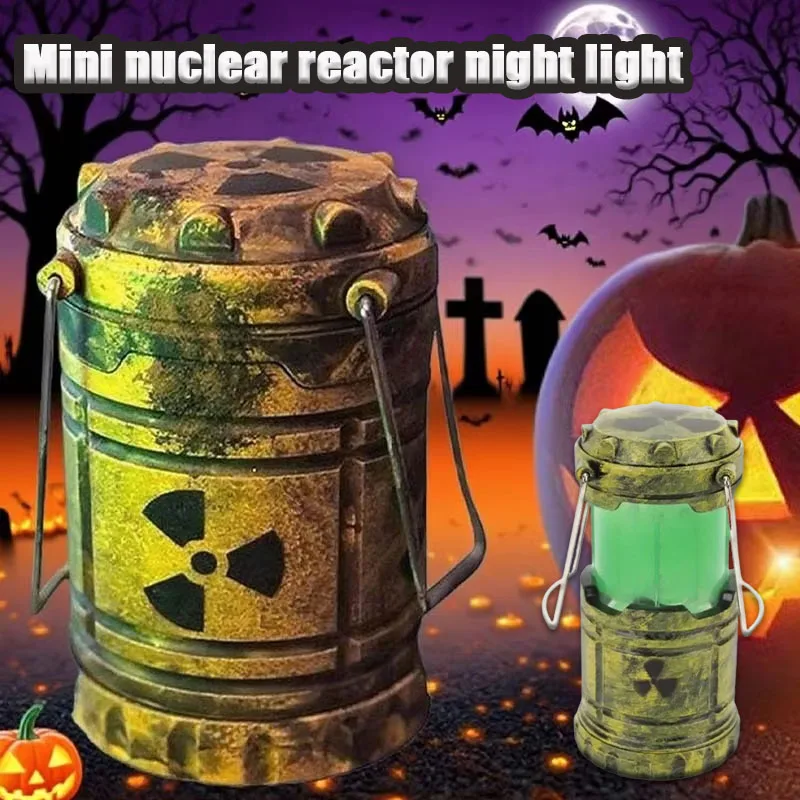 1-5PCS Mini Nuclear Reactor Night Light Small Ornament Micro Model Quirky  Decoration Novelty Lamp Halloween Party Gift Idea