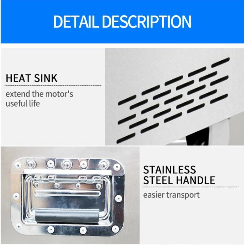 High power roestvrij commerciële gehaktmolen slijpen elektrische vleesmolen voor kip visgraat rundvlees machine