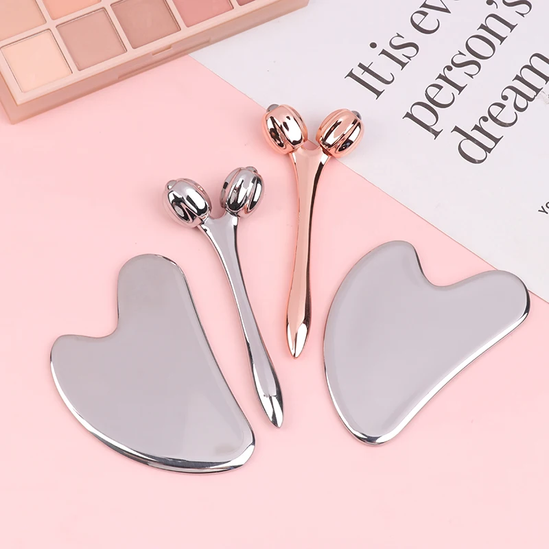 أداة Gua Sha للوجه ثلاثية الأبعاد مدلك العين مدلك تجميل الوجه للهالات السوداء أكياس العين العضلات
