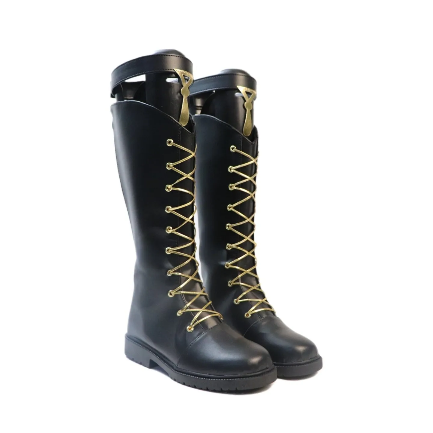 Balladeer Wanderer Cosplay Shoes Game Genshin Impact Cosplay Props Halloween Black Boots PU Leather Shoes Custom Made